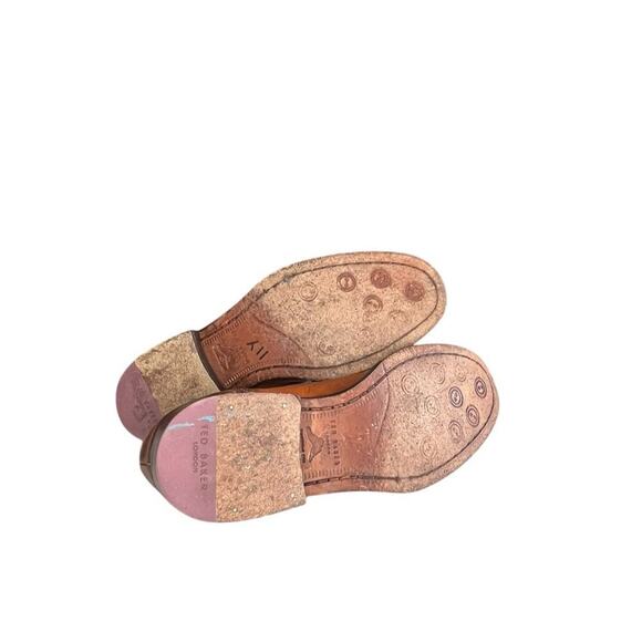 Ted Baker Men's Chorlten 3 Burnished Leather Brogues Dress Shoes Tan Size 9 - Picture 5 of 6
